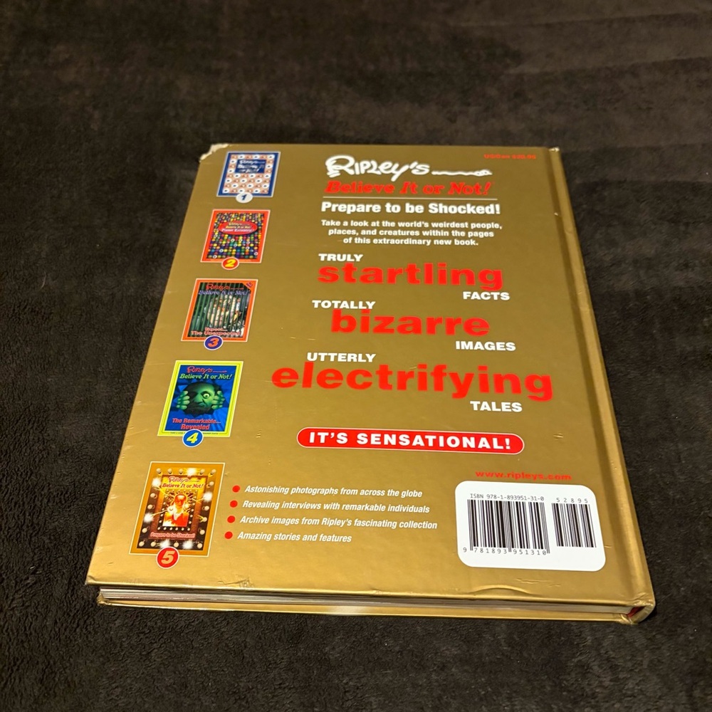 Ripley's Believe It or Not! Prepare to be Shocked! Lenticular Gold Hardcover - Picture 2 of 2